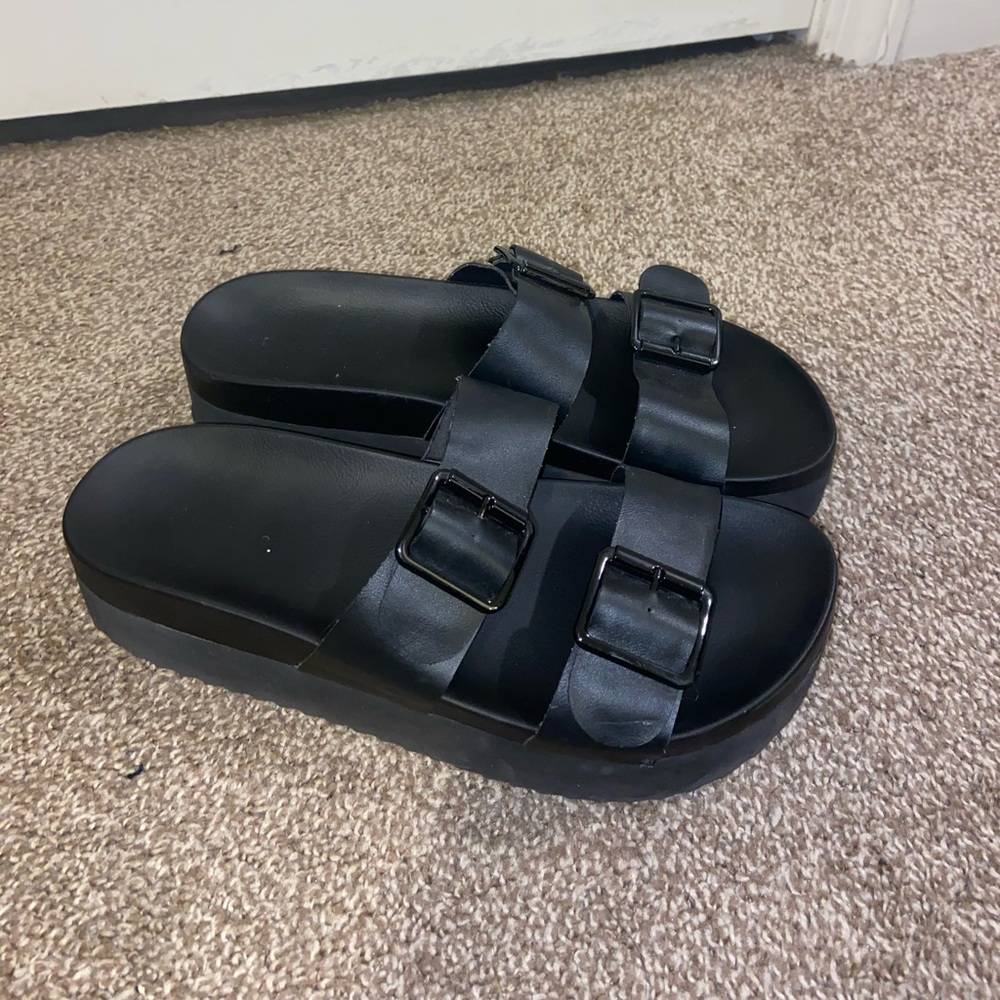 H&M black platform sandals